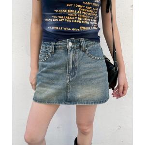 adidas（アディダス） デニムスカート アディカラー スリーストライプ