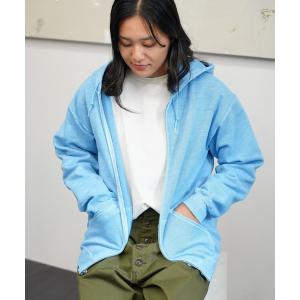 パーカー 裏起毛 TOWNCRAFT / タウンクラフト 90S PIGMENT FULL ZIP HOODIE ヴィンテージ加工 ピグメントダイ ジップアップパーカー メンズ レディース
