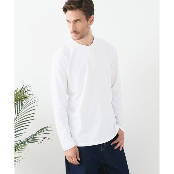 tシャツ 「汗染みの目立ちにくいTシャツ ZEROSTAIN/ゼロステイン」ヘンリーネック ロンT ...