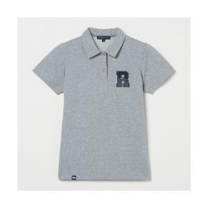 ポロシャツ ポロ 「Rosasen/GOLF」鹿の子ダンボール ワッペン半袖ポロ レディース
