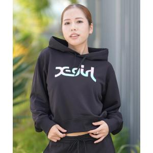 X-girl（エックスガール） パーカー FACE PATCH AND LOGO ZIP UP SWEAT