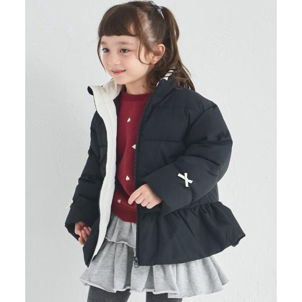 ブルゾン アウター 「エアサーマル」ガールズ  中わた ペプラム ジャケット キッズ 子供服 女の子