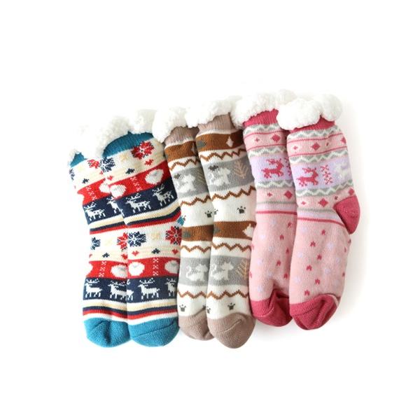 靴下 「3足セット」 裏ボア ソックス もこもこ 防寒靴下 22-25cm レディース