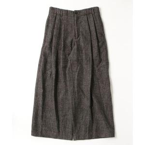 パンツ 「VOAAOV」 WOOL LINEN HERRING BONE Tuck Wide Pants メンズ レディース