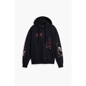 トレーナー スウェット 風景柄のフード付きスウェット メンズ