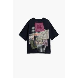 tシャツ パッチワーク グラフィック プリント Tシャツ メンズ