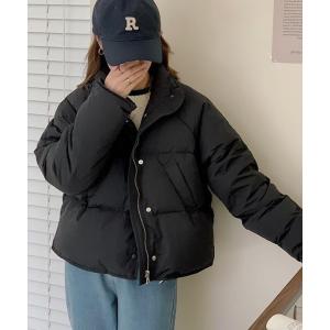 ダウンコート ダウンジャケット スタンドカラー中綿ダウンコート レディース