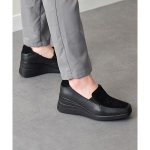 スリッポン 「bussola」撥水ウェッジヒールシューズ(955413) レディース