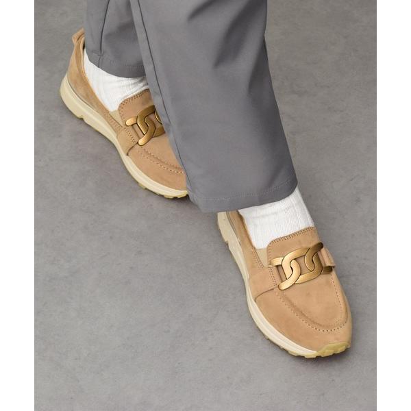 スニーカー 「bussola」メタル飾り撥水ローファースニーカー(955806) レディース