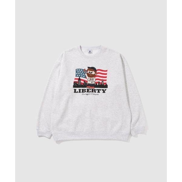 トレーナー スウェット ミニ髭サガラ刺繍トレーナー メンズ レディース