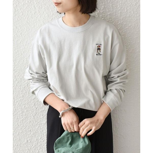 tシャツ SHIPS Colors:TeddyBear(R) 1ポイント 刺繍 ロンT メンズ