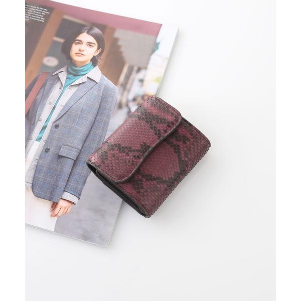 財布 「HALEINE」 ダイヤモンドパイソンレザー 三つ折り ミニ財布 レディース メンズ