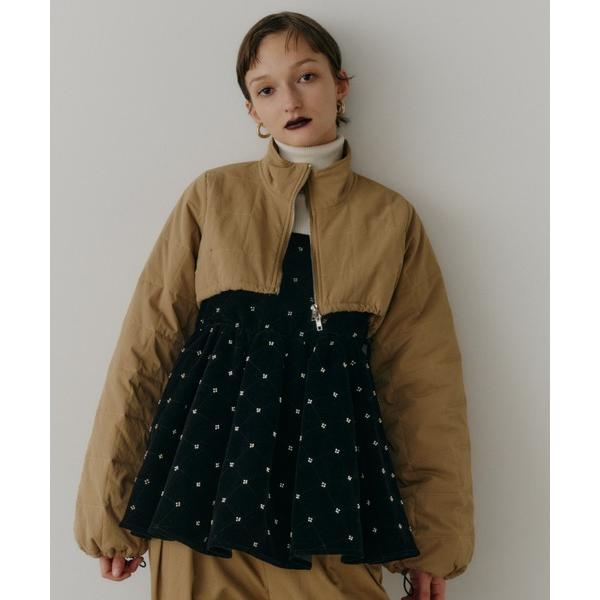 コート アウター キルティングショートジャケット レディース