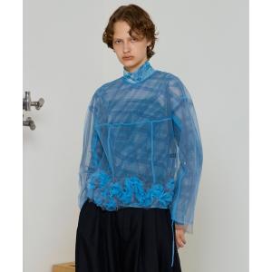 MAISON SPECIAL（メゾンスペシャル） tシャツ Mixed Fabric Frill Tops