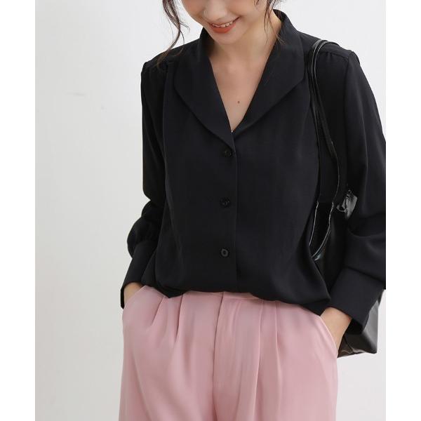 ブラウス シャツ ギャザー入りニュアンスブラウス レディース