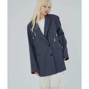 ジャケット テーラードジャケット ジュエルシャインボクシージャケット / jewels shine boxy jacket レディース