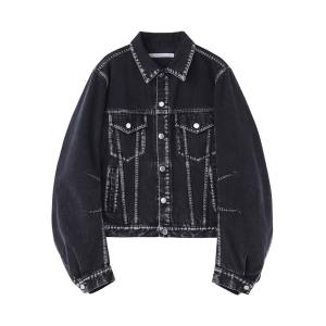 デニムジャケット gジャン WASHED DENIM MASSIVE ROUNDED SLEEVE JACKET メンズ