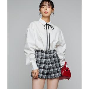 パンツ チェックショートパンツ レディース