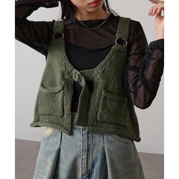 「MAGASIN DE MODE Onjna」ニットビスチェ Y2K 韓国 trc レディース