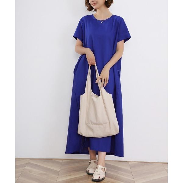 ワンピース ゆったりシルエット半袖ワンピース