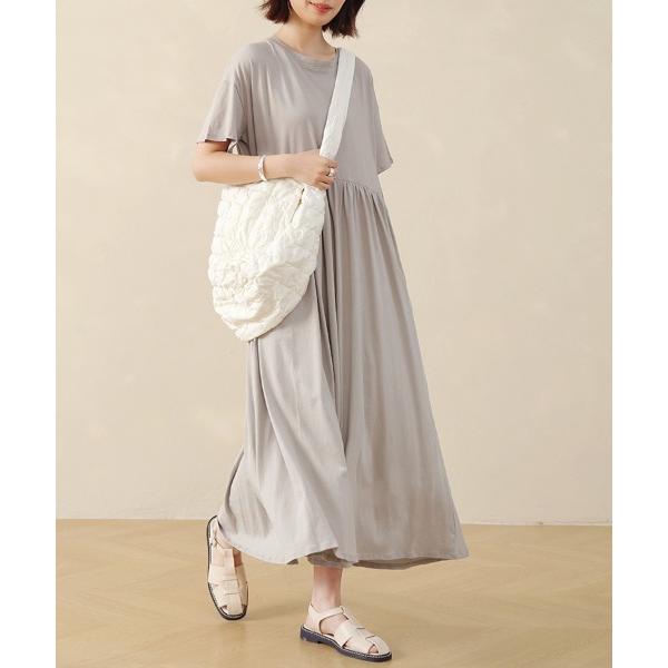 ワンピース ドロップショルダーロングワンピース