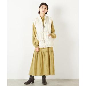 ワンピース 「モダールエステルクレープ切替ワンピース」