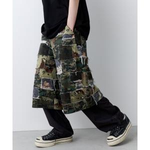 パンツ PALEDUSK×AIVER　カモボロワイドクォーターパンツ メンズ レディース