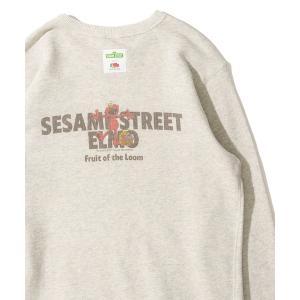 トレーナー スウェット 「FRUIT OF THE LOOM/フルーツオブザルーム」SESAMI STREETコラボ 裏毛 クルーネックスウェット