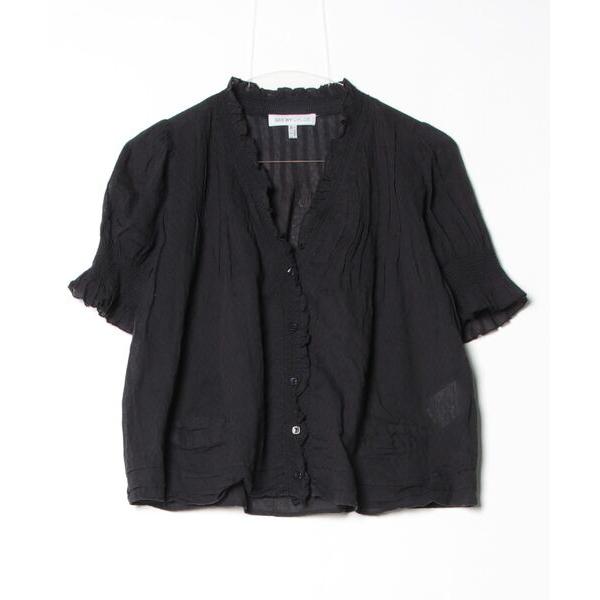 「SEE BY CHLOE」 半袖ブラウス 38 ブラック レディース
