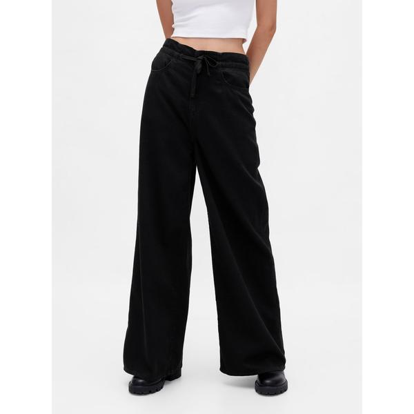 ジーンズ デニム デニムパンツ ハイライズ スーパーライト プルオン バギーデニム レディース