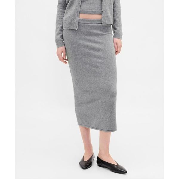 スカート Cashsoftカシミヤタッチ ストレッチミディスカート