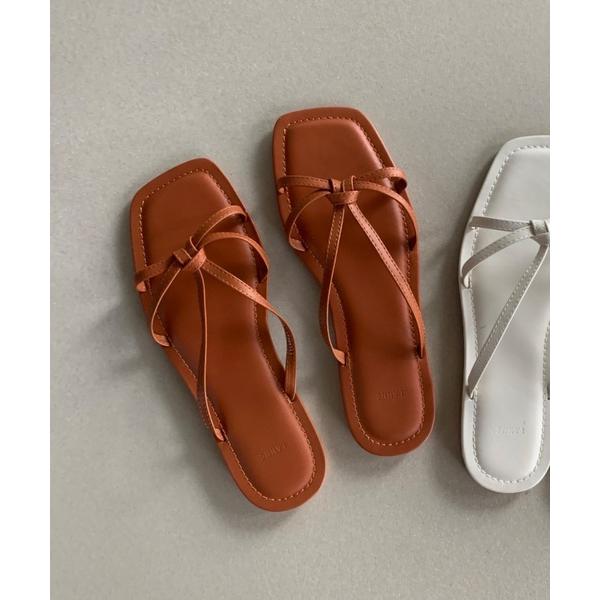 「Didot.showroom」 「LANNE」フラットサンダル 24cm ブラウン レディース