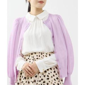 ブラウス シャツ タックカラー付ブラウス レディース