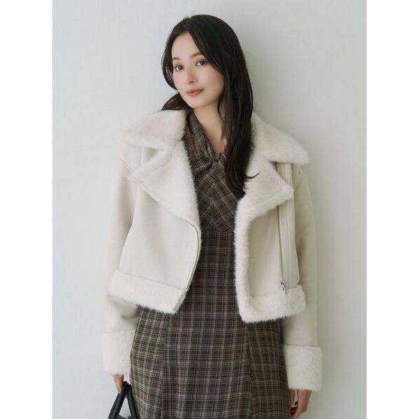ムートンコート ボアコート フェイクムートンボンバージャケット レディース