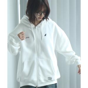 パーカー 「KANGOL/カンゴール」別注 裏起毛 ロゴ刺繍 スウェット フルジップ パーカー メンズ レディース