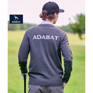 セーター ニット 「新レーベル ADABAT NAVY」スリーブラインセミモックニット メンズ