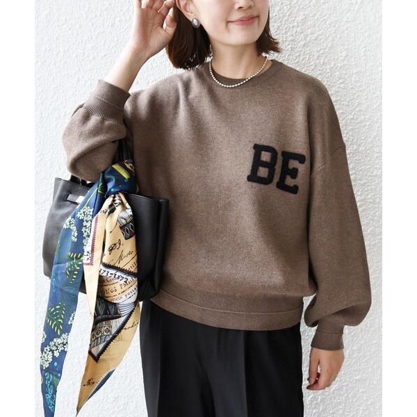 ニット セーター 「WEB限定」「手洗い可能」サガラ 刺繍 ロゴ ニット プルオーバー レディース