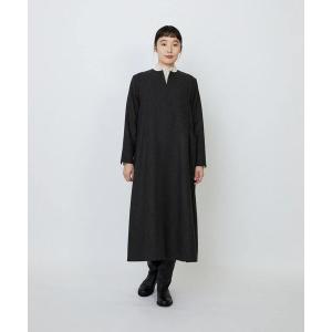 LOISIR ワンピース リネンチェックセーラーカラーワンピース