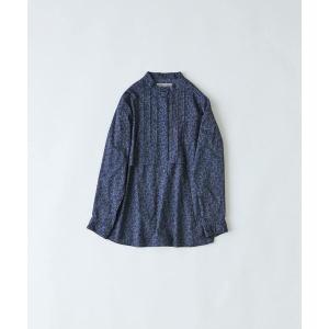 ブラウス シャツ オーバーダイプリントシャツ レディース