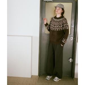 パンツ R4393 COTTON ワイドトラウザーズ レディース