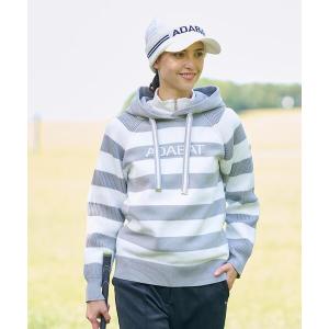 ニット セーター ボーダーニットパーカー レディース