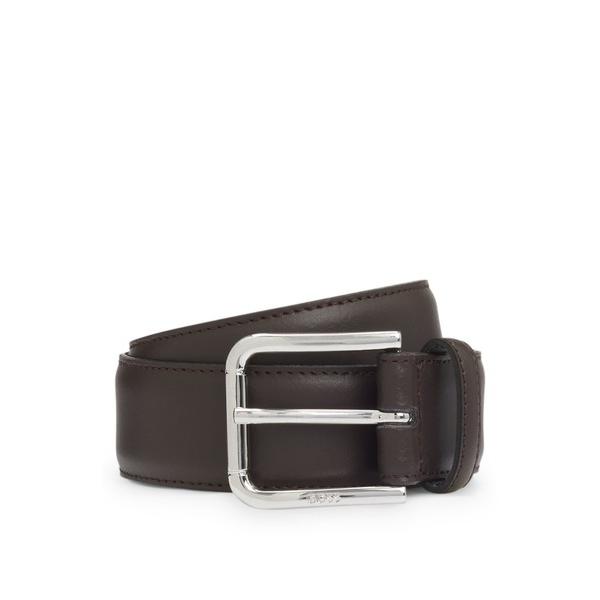 ベルト イタリアンレザーベルト ロゴエングレーブ ピンバックル メンズ