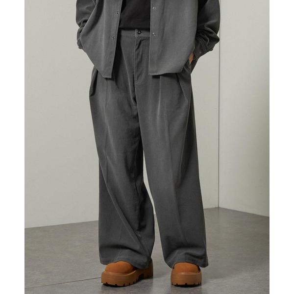 パンツ 「Alfred Alex」ヴィンテージ加工ピグメント コーデュロイワイドパンツ「セットアップ...