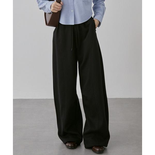 スウェットパンツ ジャージ 「nui nullu」2WAYワイドスウェットカーブパンツ「セットアップ...