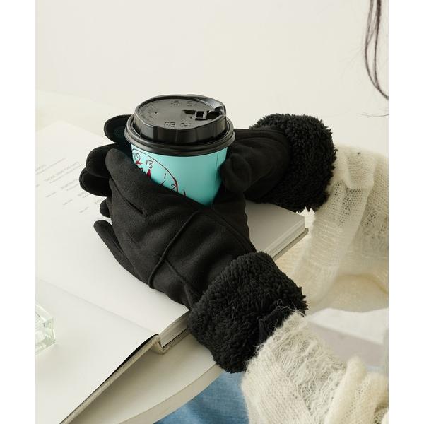 手袋 「SETUP7」スマホタッチムートン風手袋 GLR レディース