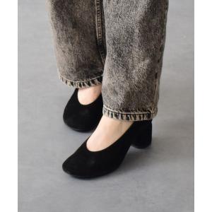 パンプス 「ANGEL ALARCON」オブリークトウチャンキーヒールパンプス(D51102)