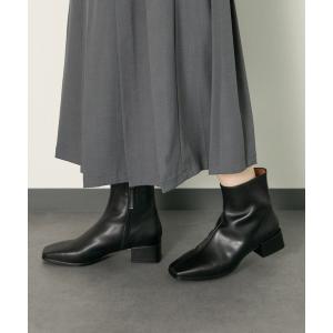 ブーツ 「ANGEL ALARCON」ローヒールスクエアトウショートブーツ(D53001) レディース