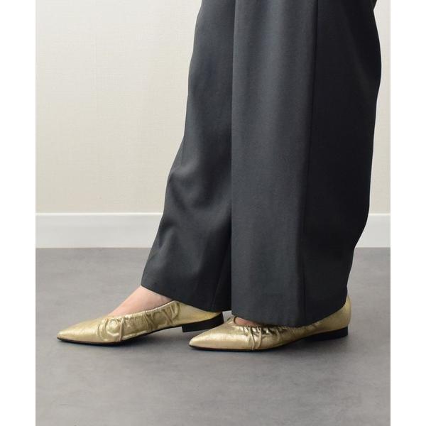 パンプス 「INTER-CHAUSSURES」ポインテッドトウギャザーパンプス(I51511)
