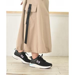 スニーカー moz(モズ)ニットメッシュ軽量厚底スニーカー レディース