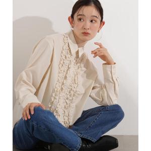 ブラウス シャツ フロントフリルブラウス レディース